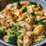 Cheesy Chicken Broccoli Orzo
