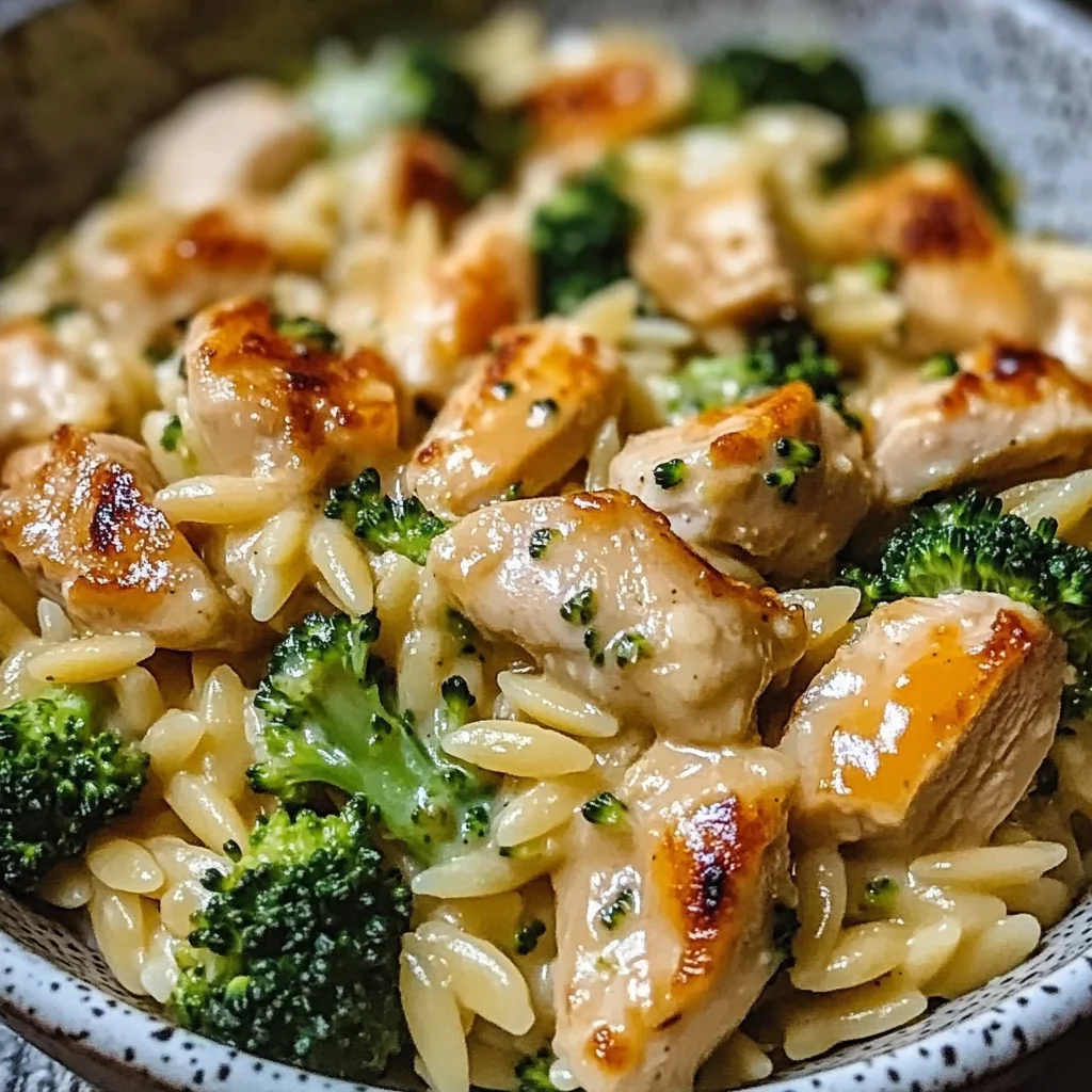 Cheesy Chicken Broccoli Orzo