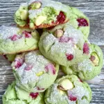 Cherry Pistachio Crinkle Cookies