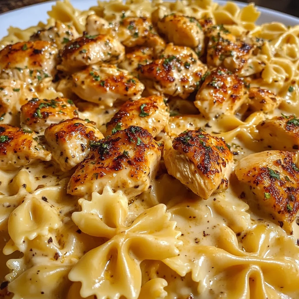 Creamy Cajun Chicken Bowtie Pasta