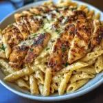 Creamy Three-Cheese Cajun Chicken Penne