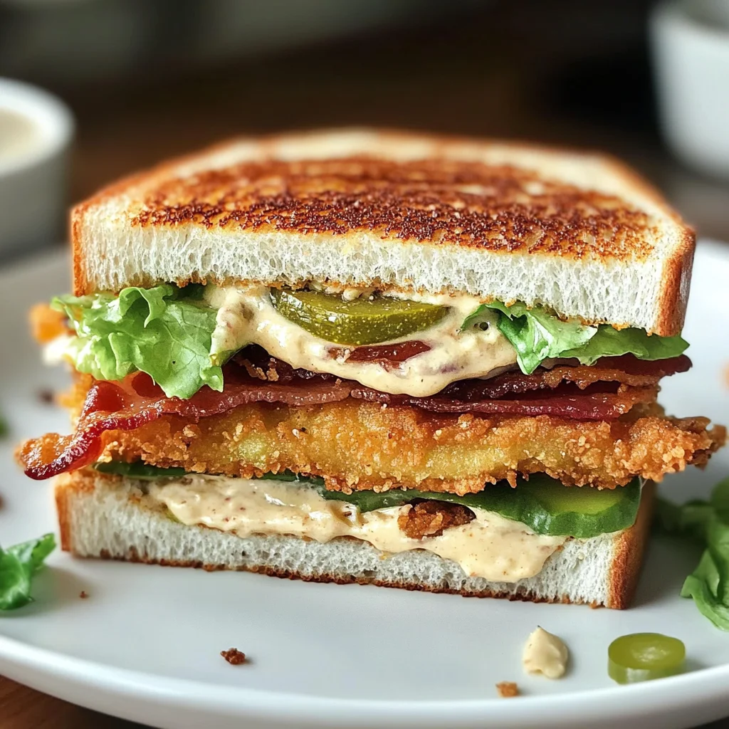 Crunchy Fried Green Tomato BLT Sandwich - Alrightwithme