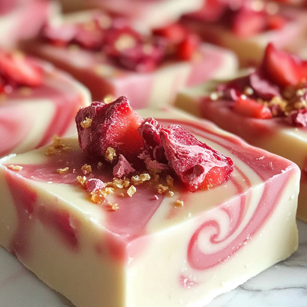 Easy White Chocolate Strawberry Fudge