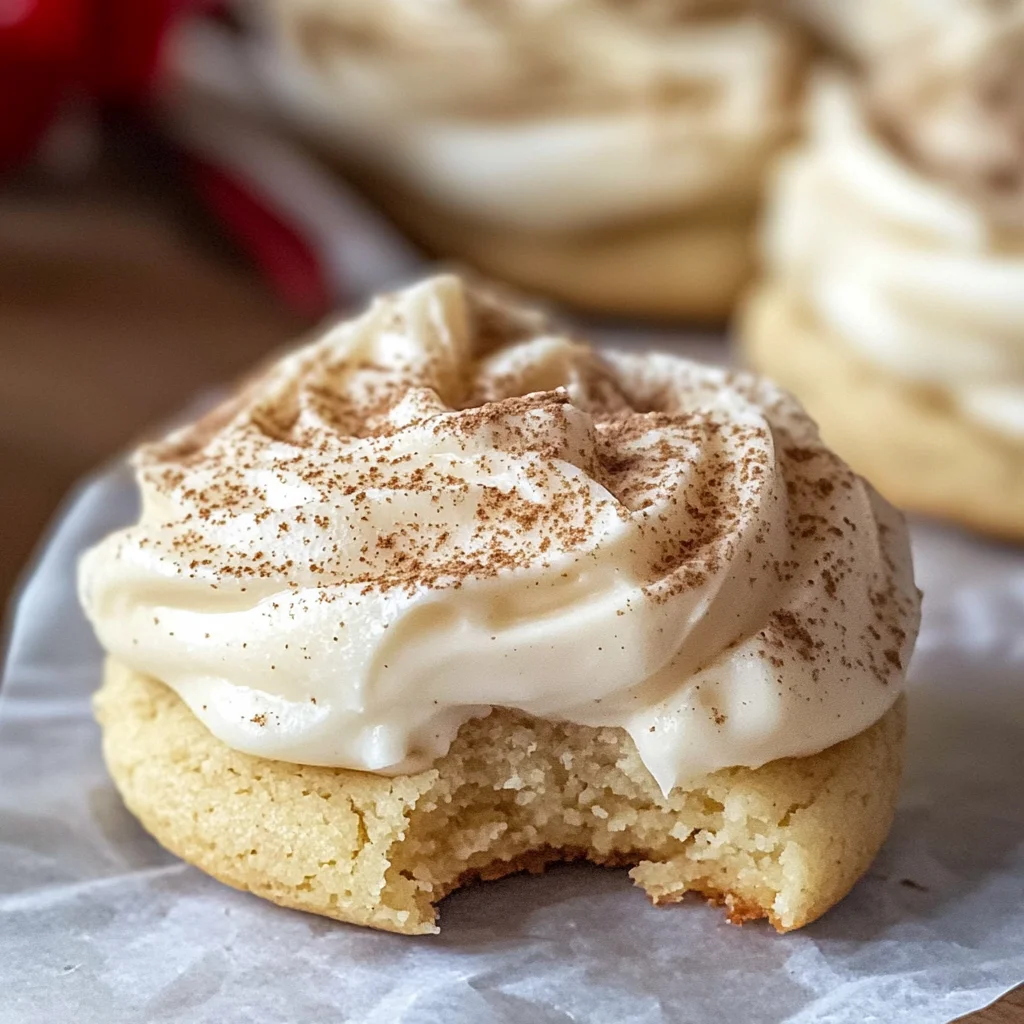 Eggnog Cookies with Eggnog Frosting