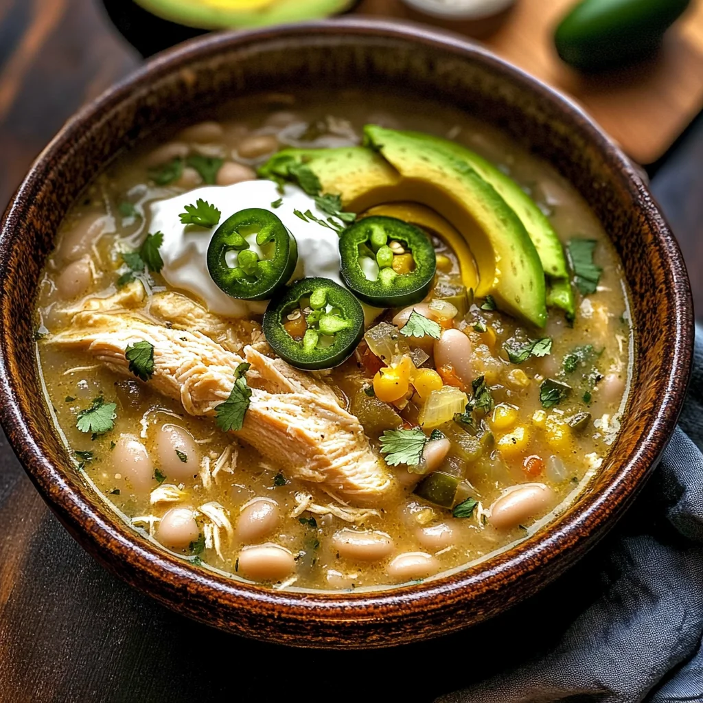 Flavorful Crockpot White Chicken Chili Soup