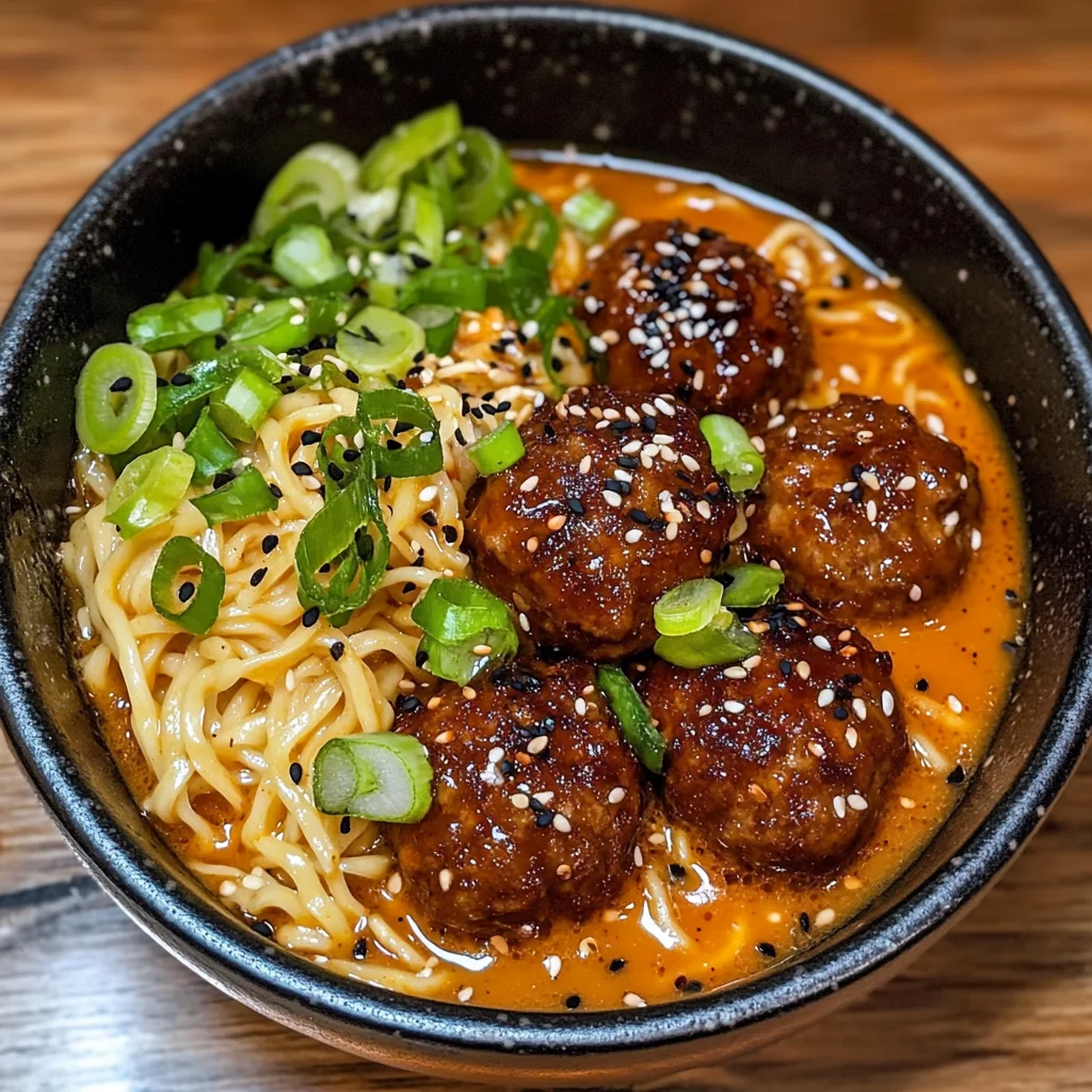 General Tso’s Meatball Ramen