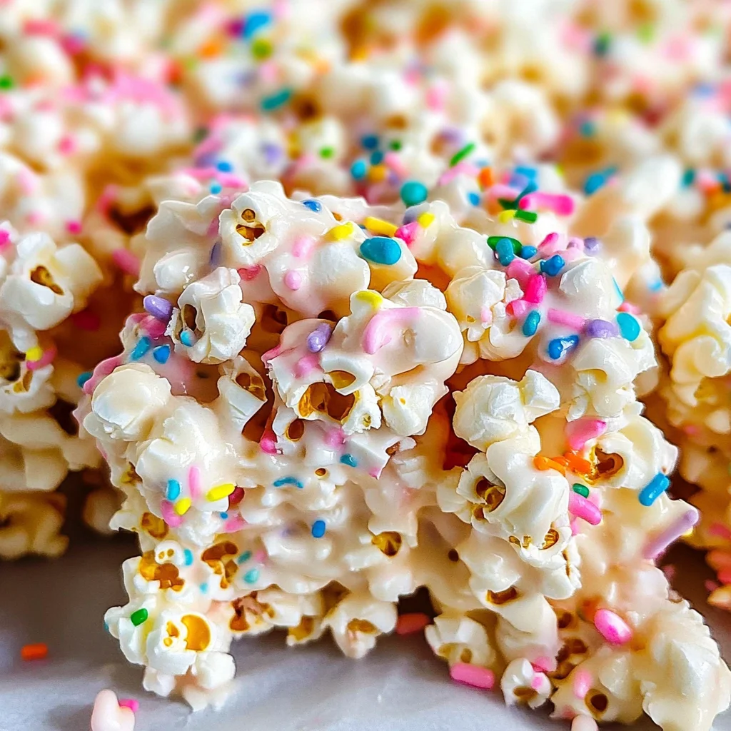 Homemade Funfetti Marshmallow Popcorn Treats Recipe