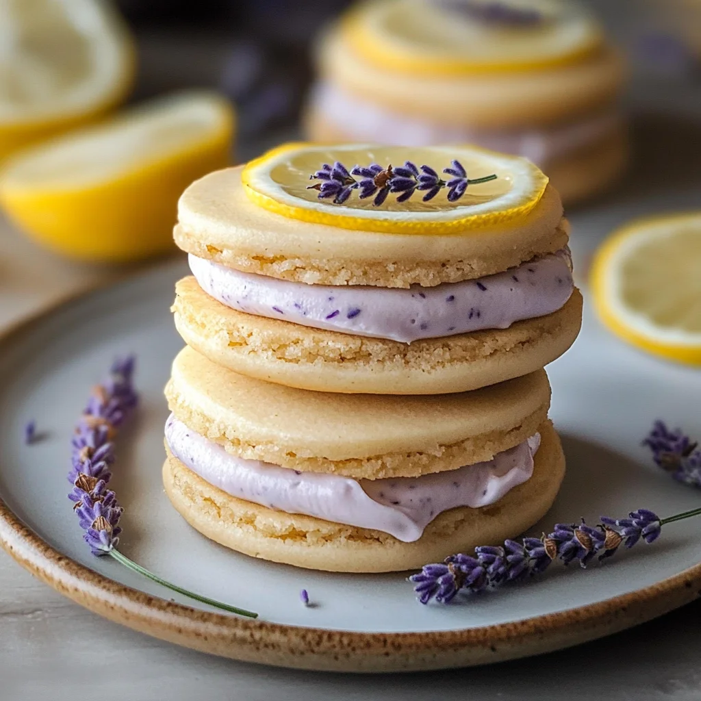 Lemon Lavender Sandwich Cookies Recipe