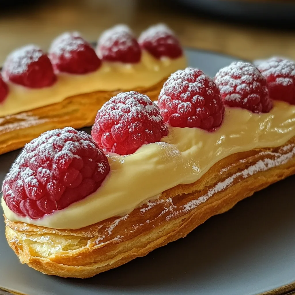 Lemon Raspberry Eclairs
