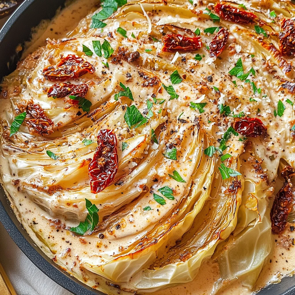 Marry Me Melting Cabbage with Creamy Tuscan Sauce