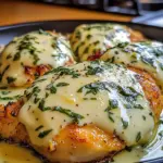 Mozzarella Chicken in Basil Cream Sauce