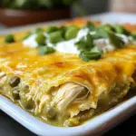 Quick and Easy Green Chile Chicken Enchilada Casserole