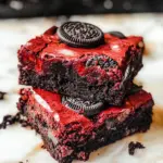 Red Velvet Oreo Brownies