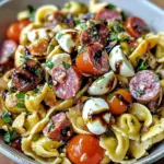 Salami-Mozzarella Tortellini Pasta Salad