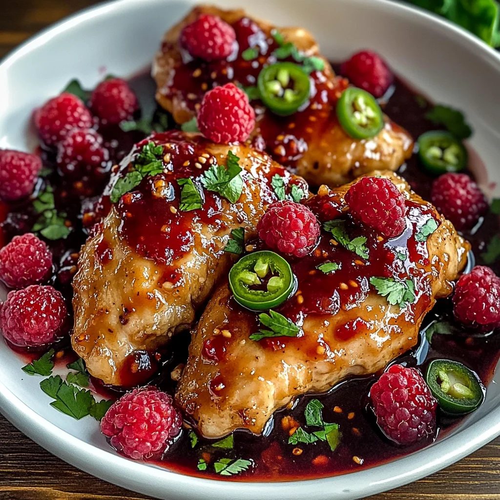 Sweet and Spicy Jalapeno Raspberry Chicken in Just 25 Minutes