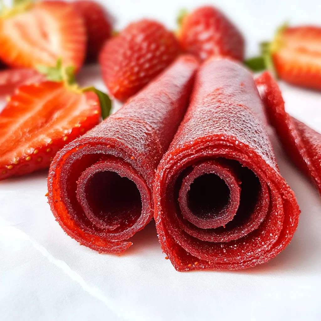 3-Ingredient Homemade Strawberry Fruit Roll-Ups