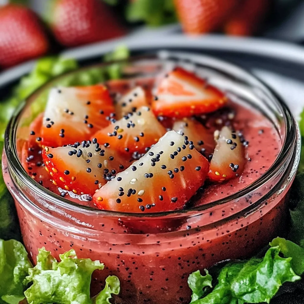5-Minute Strawberry Poppyseed Salad Dressing (Strawberry Vinaigrette)