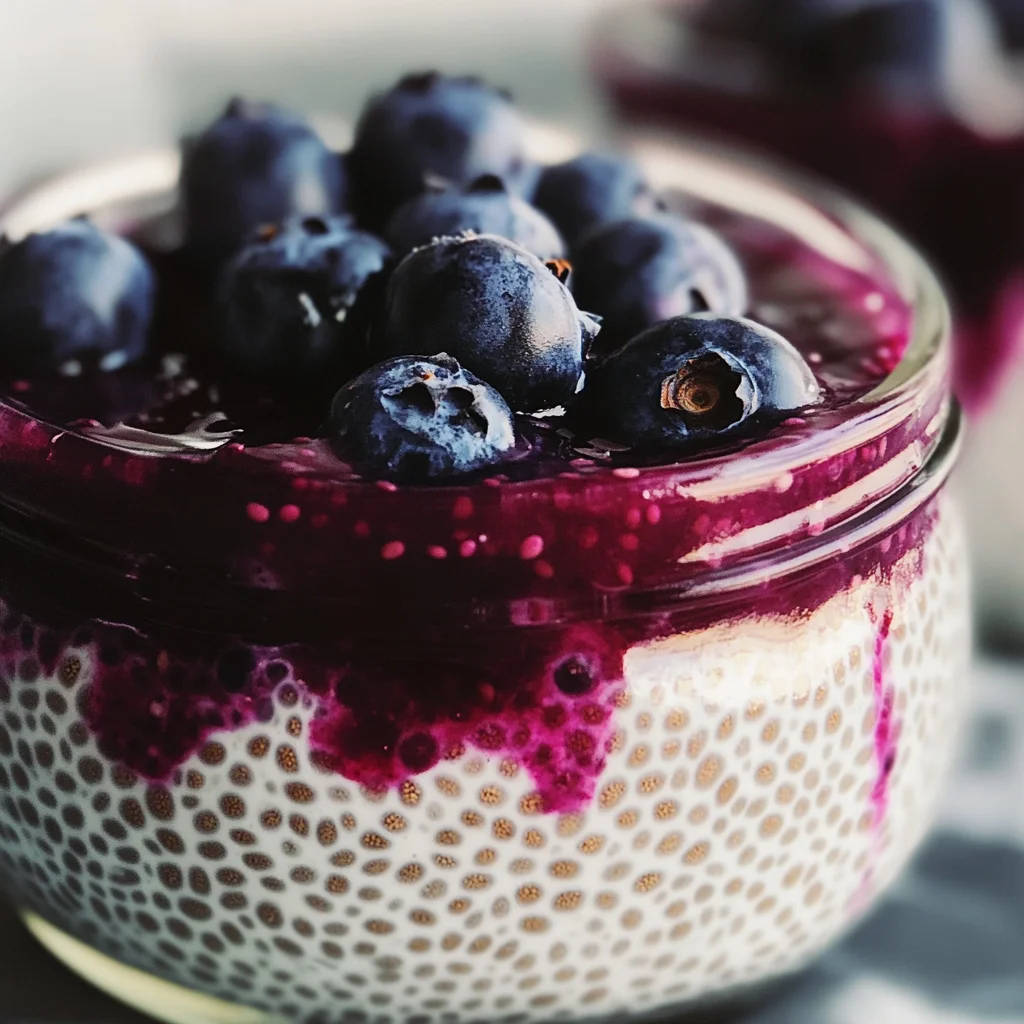 Blueberry Coconut Chia Seed Pudding