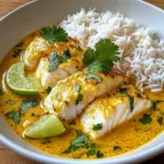 Coconut Lime Fish Curry with Jasmine Rice