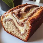 Cream Cheese Cinnamon Swirl Banana Bread