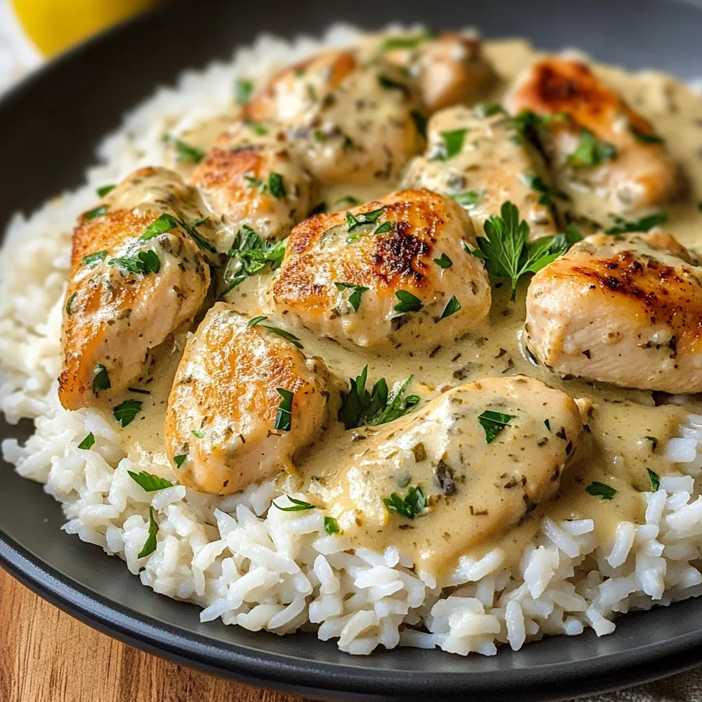 Creamy Herb Chicken & Basmati Rice – A Comforting, Flavor-Packed One-Pan Meal