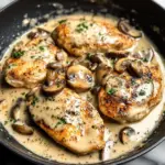 Creamy White apple vinegar Mushroom Chicken