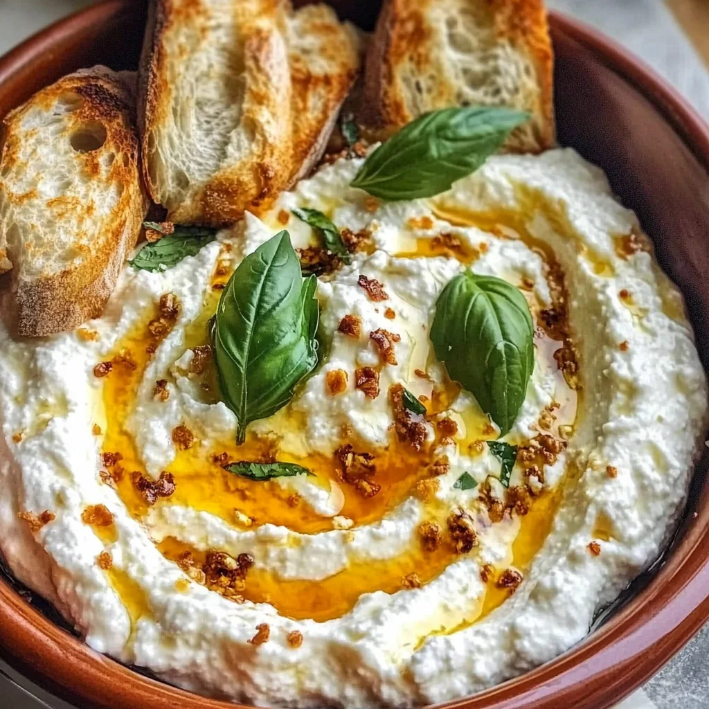 Delicious Ricotta Dip with Hot Honey