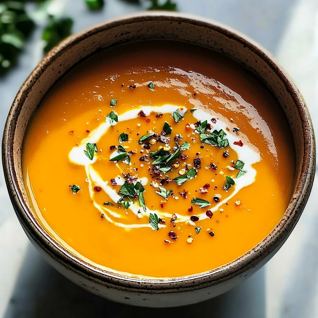 Easy Butternut Squash and Sweet Potato Soup