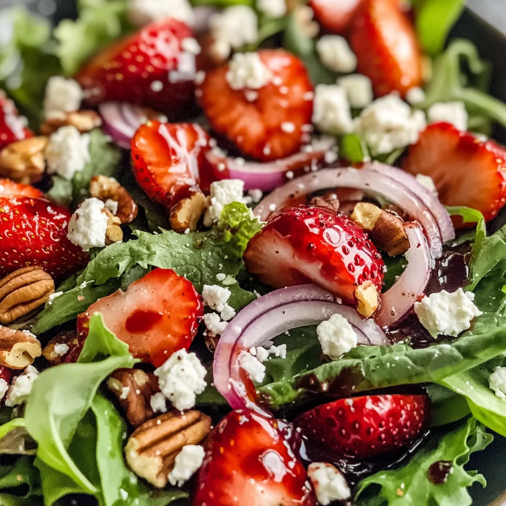 Easy Strawberry Salad with Vinaigrette Dressing