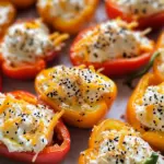 Everything Cream Cheese Stuffed Mini Bell Peppers