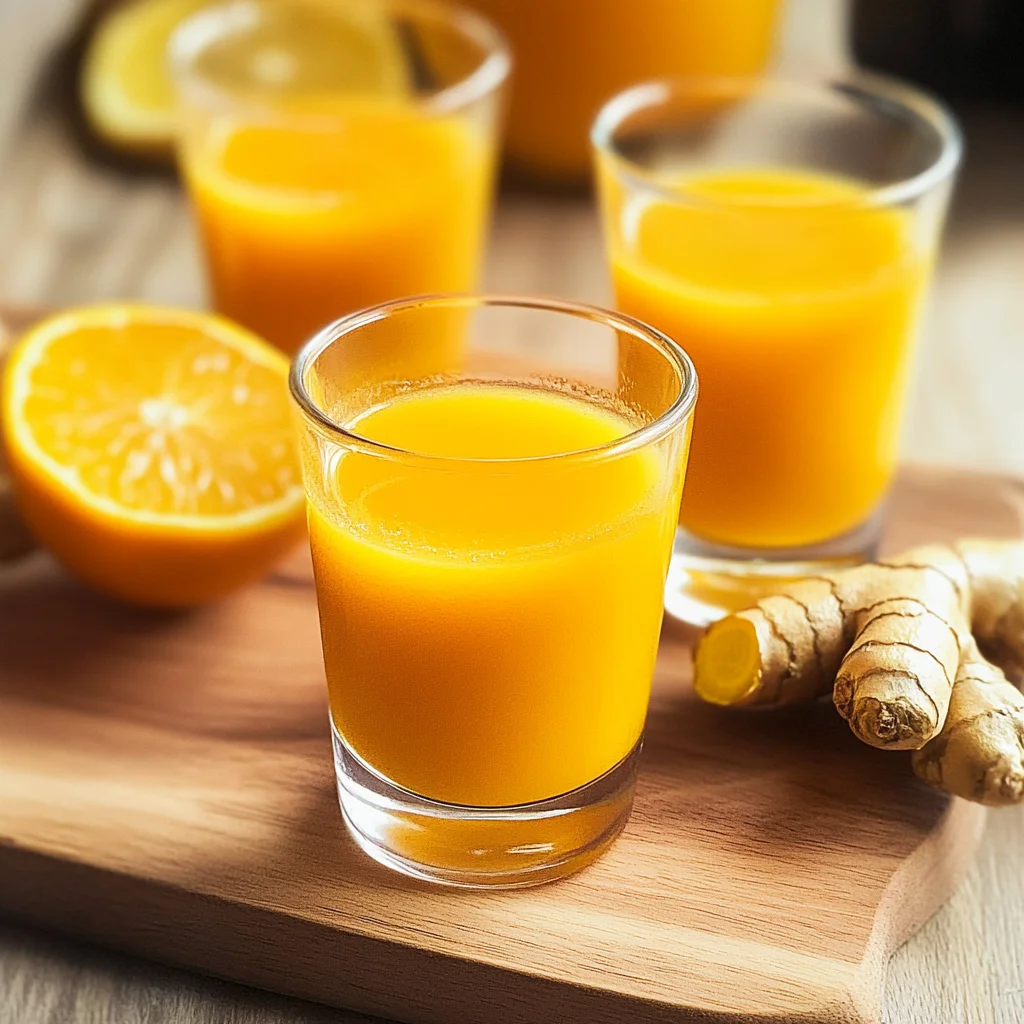 Homemade Ginger and Turmeric Immunity Shots