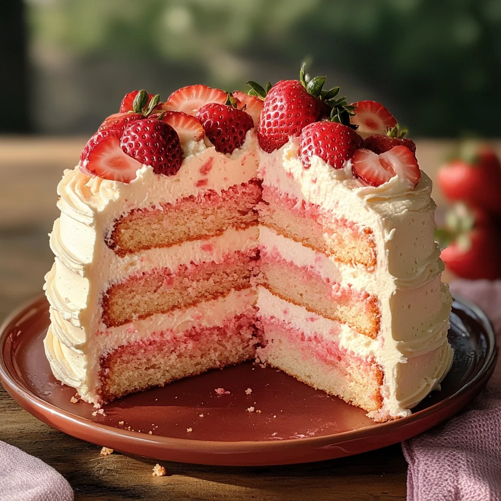 Homemade Strawberry Cake