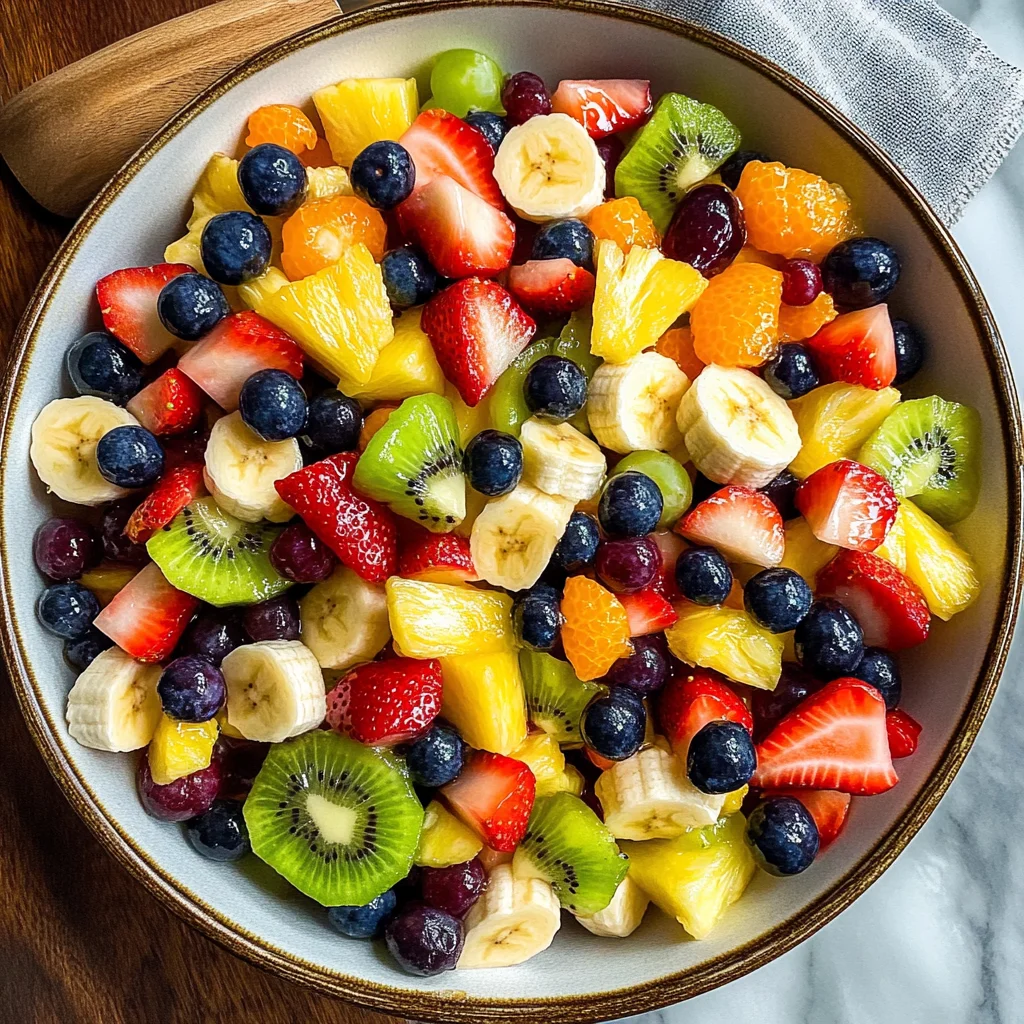 Honey Lime Rainbow Fruit Salad