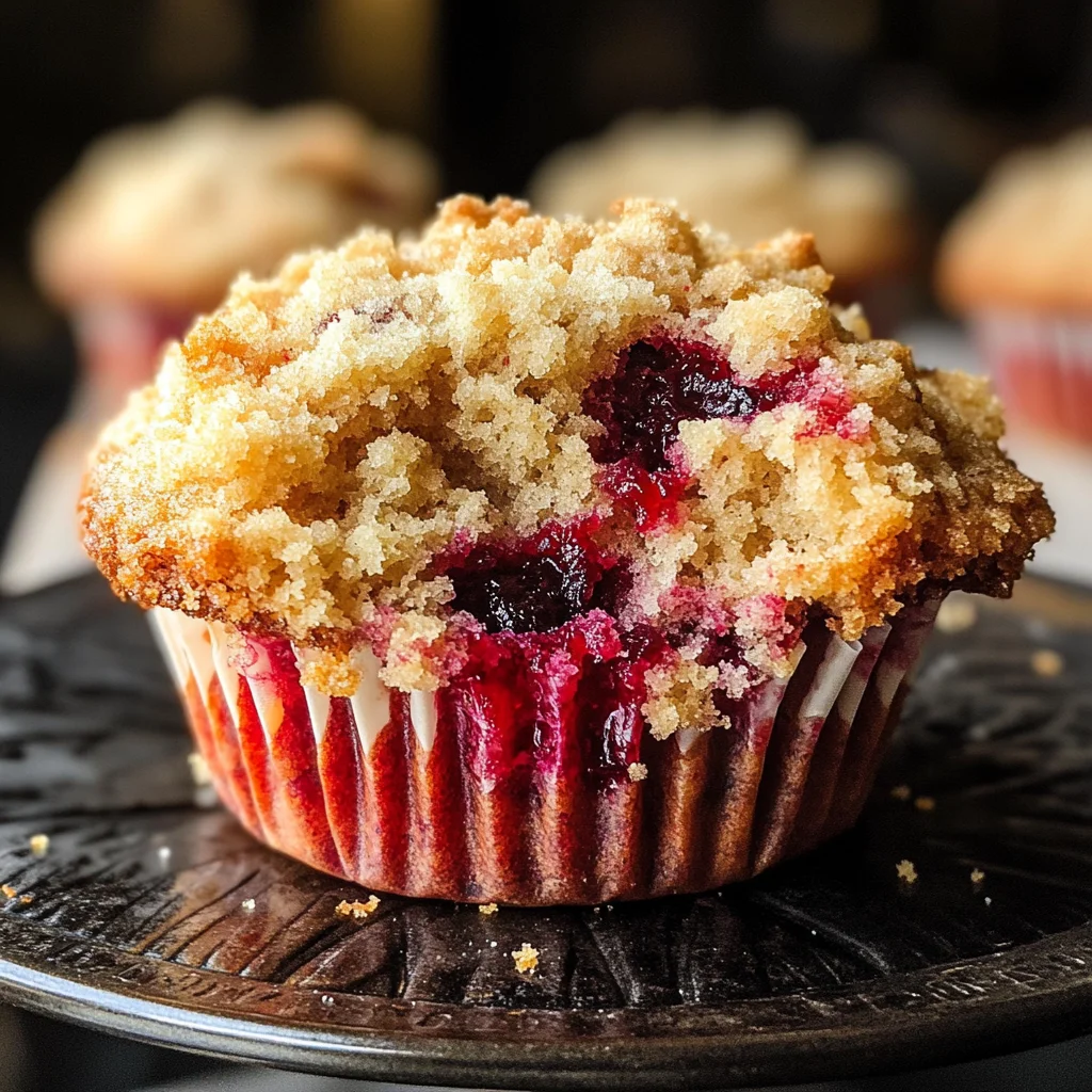 Leftover Cranberry Sauce Coffee Cake Muffins