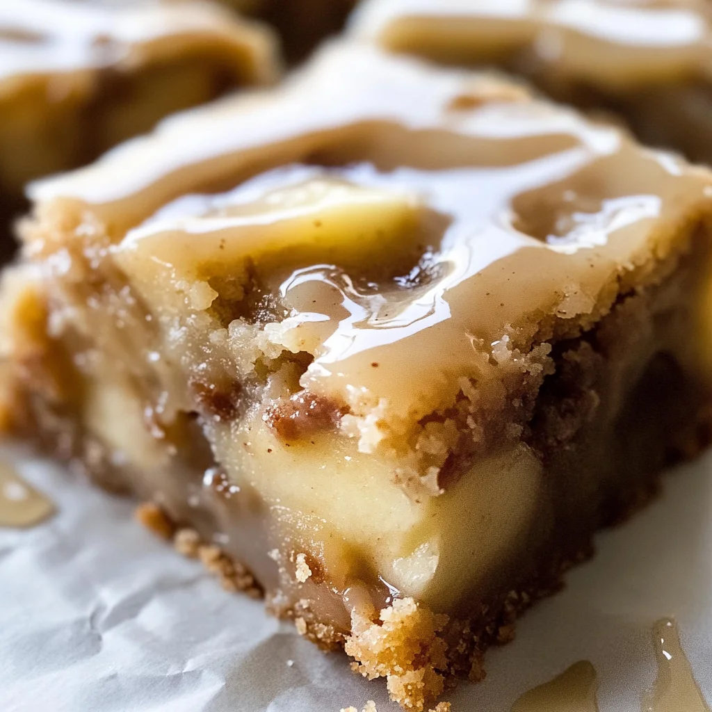 Maple Glazed Apple Blondies