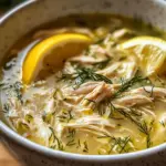 Mediterranean Lemon Chicken Soup: A Creamy, Comforting Bowl of Sunshine