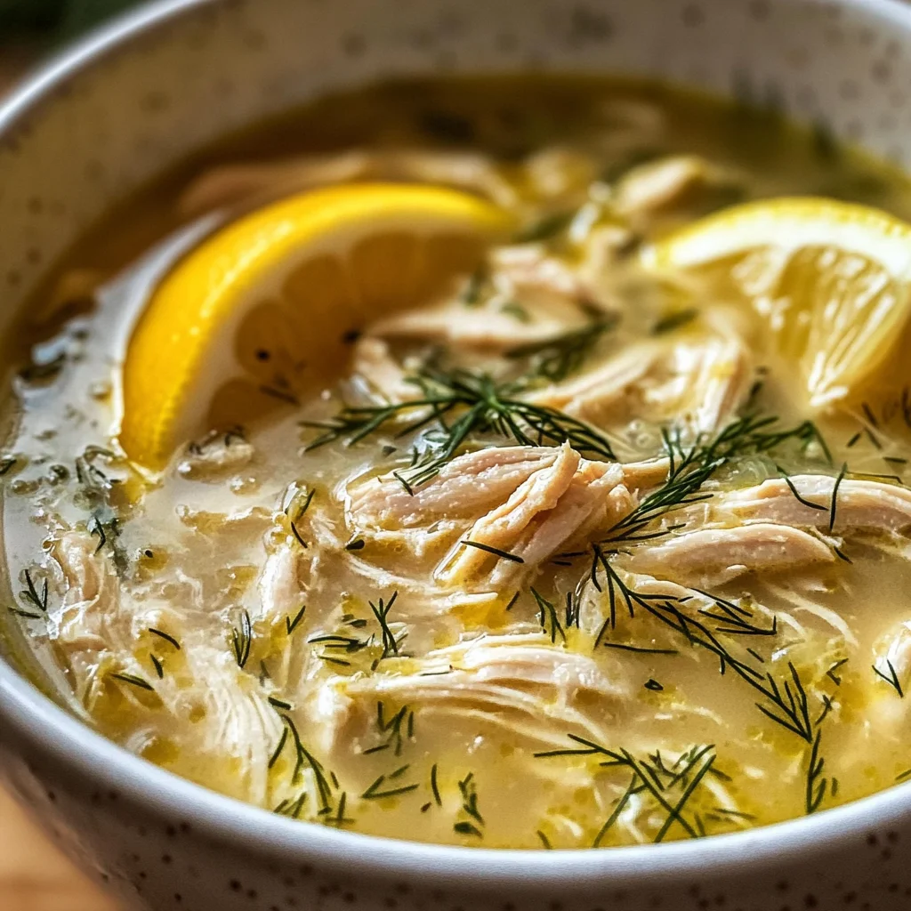 Mediterranean Lemon Chicken Soup: A Creamy, Comforting Bowl of Sunshine