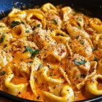 One-Pot Spicy Garlic Butter Chicken Tortellini