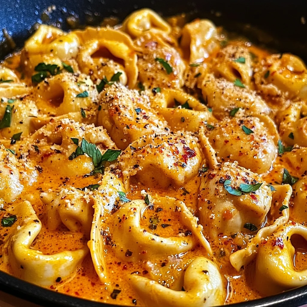 One-Pot Spicy Garlic Butter Chicken Tortellini