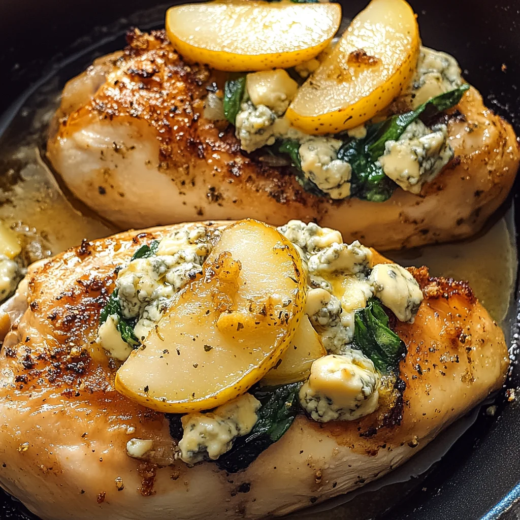 Pear and Gorgonzola Stuffed Chicken
