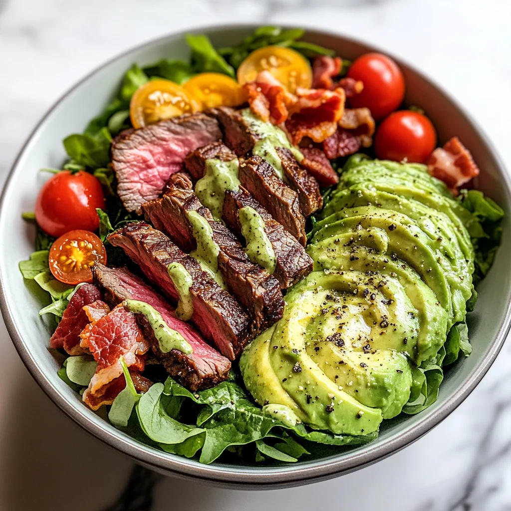 Steak Cobb Salad With Avocado Dressing