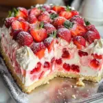 Strawberry Cheesecake Poke Cake