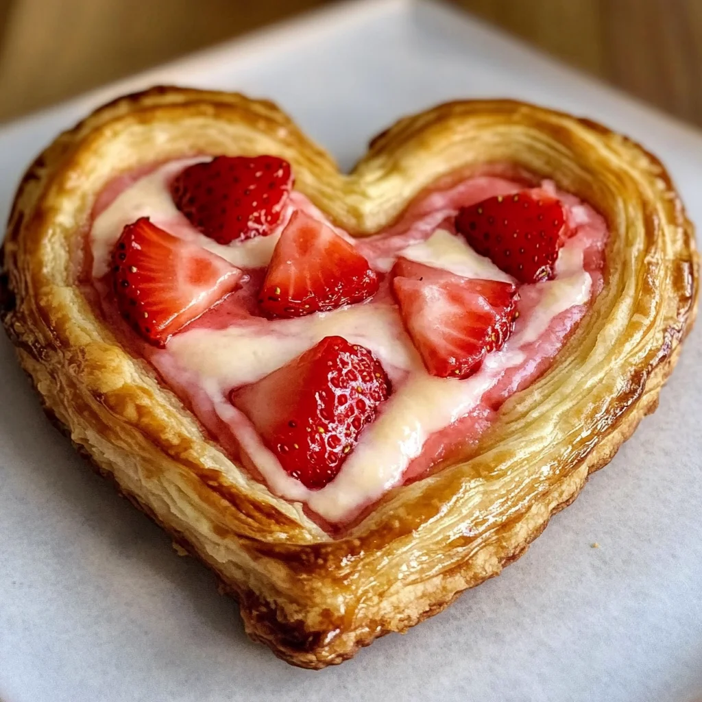 Strawberry Cream Cheese Heart Danishes