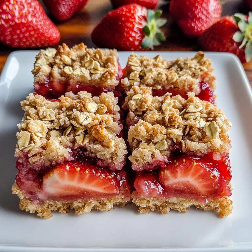 Strawberry Oatmeal Crumble Bars Recipe