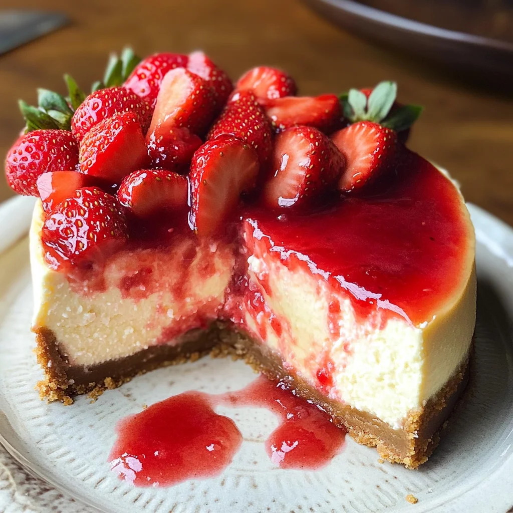 THE BEST STRAWBERRY CHEESECAKE RECIPE