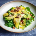 Baby gem, courgette, walnut and Parmesan salad