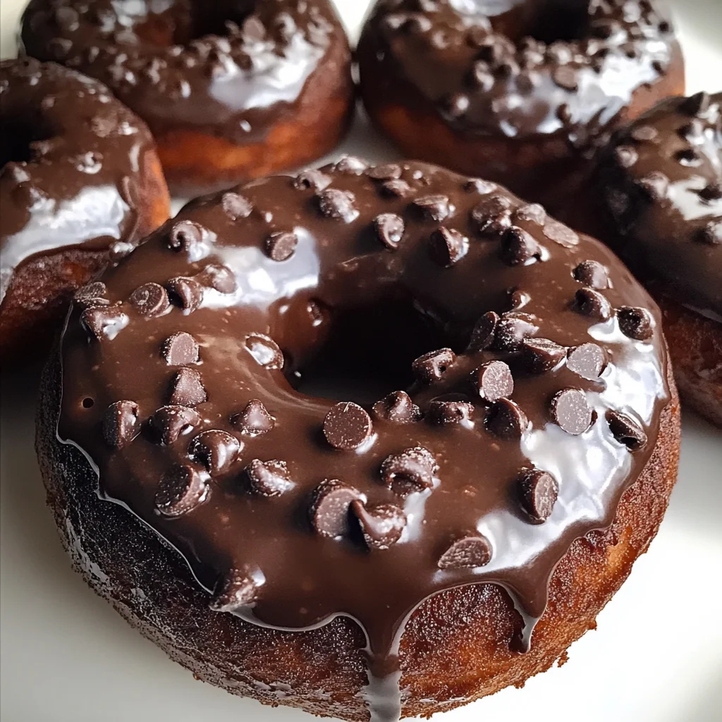 Baked Chocolate Glazed Donuts