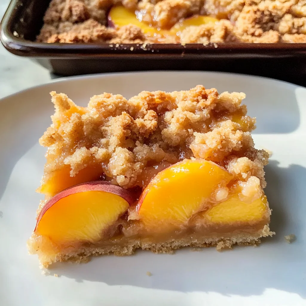Best Bakery-Style Peach Crumble Bars