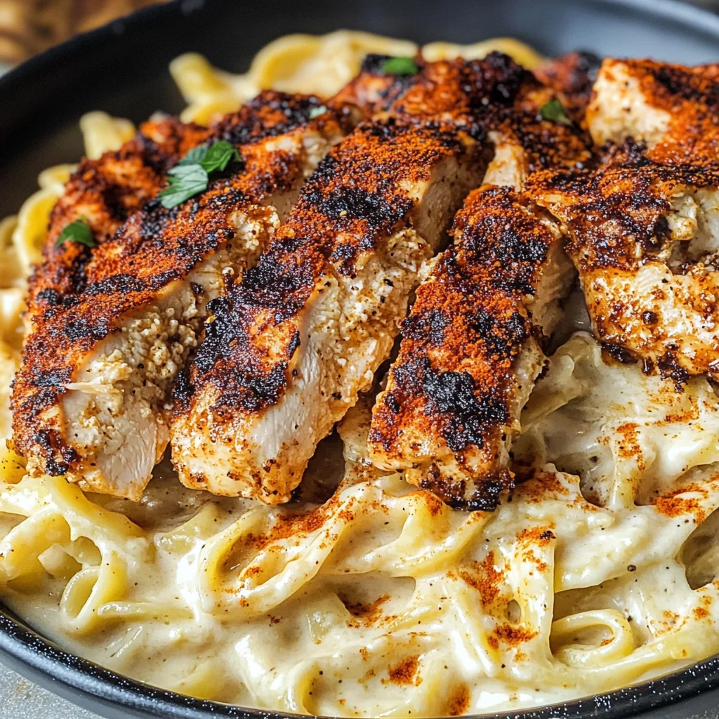 Blackened Cajun Chicken Alfredo