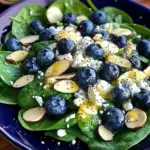 Blueberry Spinach Salad & Homemade Orange Poppy Seed Dressing